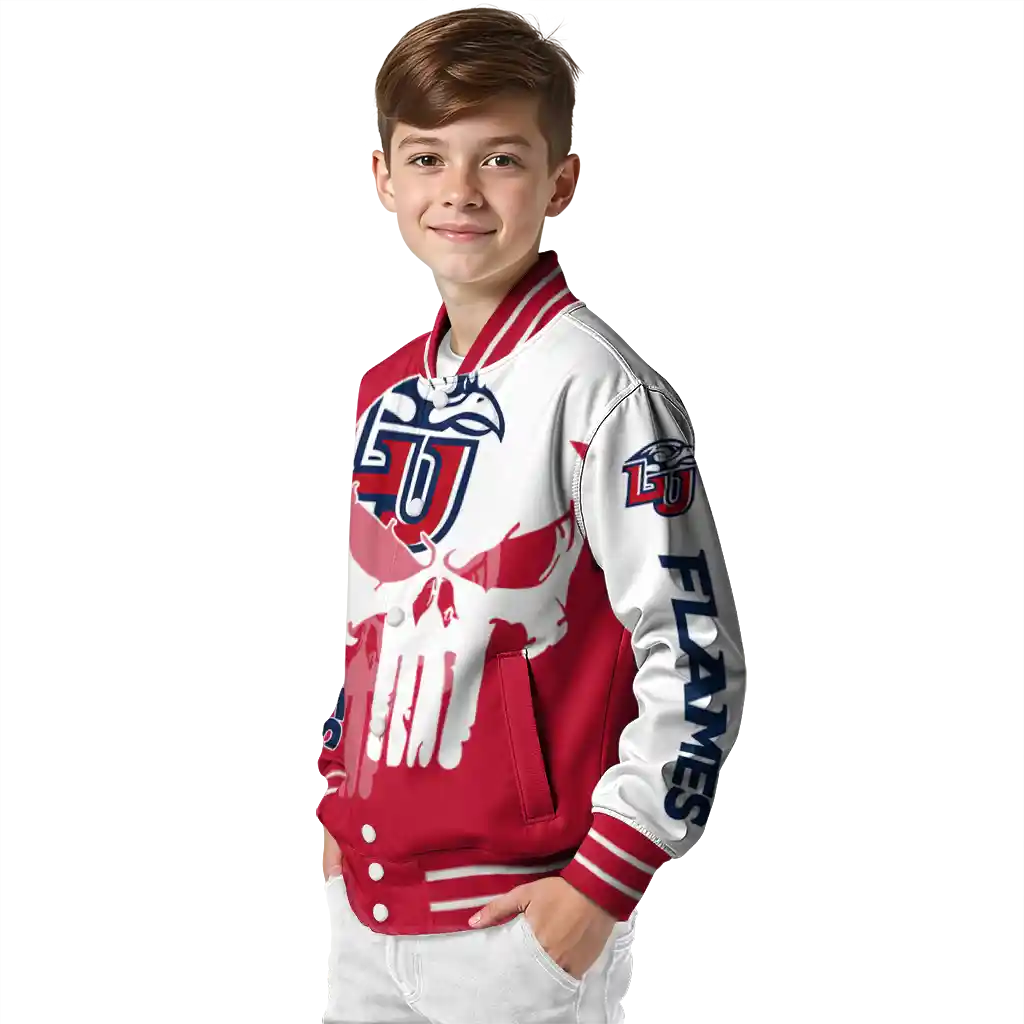 liberty flames skull outline red white varsity jacket trendy liberty flames skull outline red white varsity jacket trendy