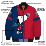 liberty flames snoopy attitude red bomber jacket best selling