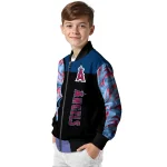 los angeles angels fire skull blue black bomber jacket best selling