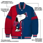 los angeles angels snoopy attitude blue varsity jacket best selling
