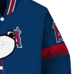 los angeles angels snoopy attitude blue varsity jacket best selling