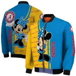 los angeles chargers minnie mouse blue bomber jacket best selling