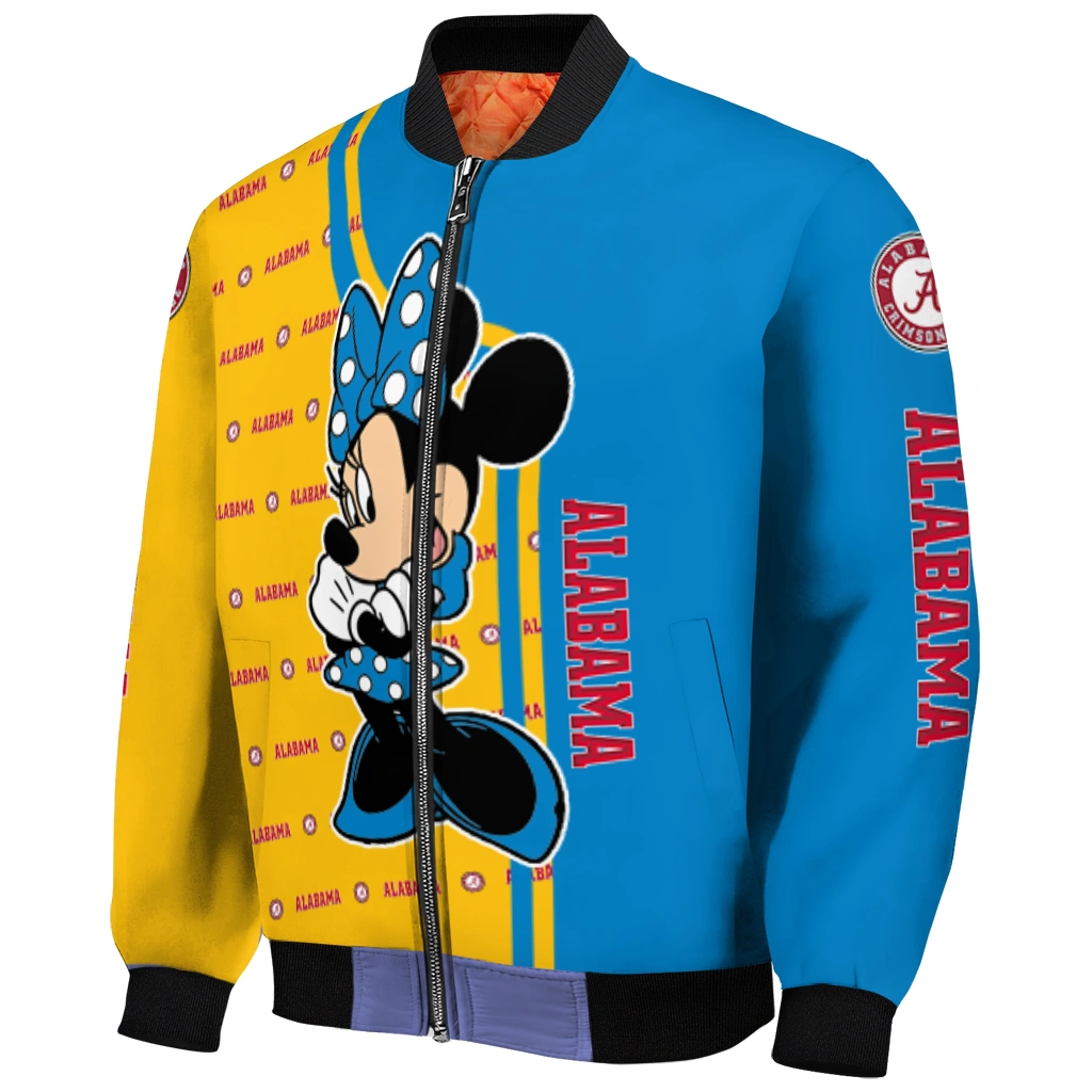los angeles chargers minnie mouse blue bomber jacket fashion forward los angeles chargers minnie mouse blue bomber jacket fashion forward