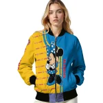 los angeles chargers minnie mouse blue bomber jacket best selling