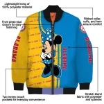 los angeles chargers minnie mouse blue bomber jacket best selling