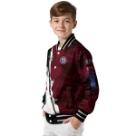 los angeles clippers edgy scratch effect red black varsity jacket best selling