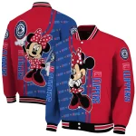 los angeles clippers minnie mouse red varsity jacket best selling