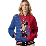 los angeles clippers minnie mouse red varsity jacket best selling