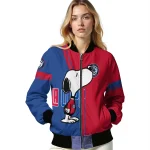 los angeles clippers snoopy attitude red bomber jacket best selling