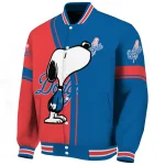 los angeles dodgers snoopy attitude blue varsity jacket best selling