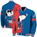 los angeles dodgers snoopy attitude blue varsity jacket best selling