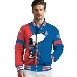 los angeles dodgers snoopy attitude blue varsity jacket best selling