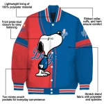 los angeles dodgers snoopy attitude blue varsity jacket best selling