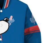 los angeles dodgers snoopy attitude blue varsity jacket best selling