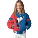 los angeles dodgers snoopy attitude blue varsity jacket best selling