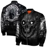los angeles kings inferno skull black bomber jacket best selling