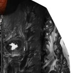 los angeles kings inferno skull black bomber jacket best selling