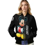 los angeles kings mickey mouse black bomber jacket best selling