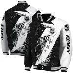los angeles kings ripped bolt black white varsity jacket best selling