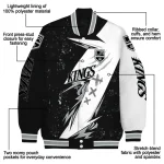 los angeles kings ripped bolt black white varsity jacket best selling