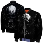 los angeles kings skull bite black bomber jacket best selling