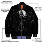 los angeles kings skull bite black bomber jacket best selling
