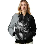 los angeles kings spooky grin black bomber jacket best selling