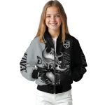 los angeles kings spooky grin black bomber jacket best selling