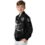 los angeles kings spooky grin black bomber jacket best selling