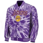 los angeles lakers dynamic rings purple varsity jacket best selling