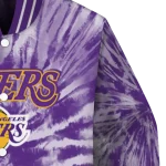 los angeles lakers dynamic rings purple varsity jacket best selling