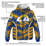 los angeles rams dynamic heat wave blue windbreaker jacket best selling