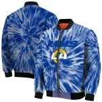 los angeles rams dynamic rings blue bomber jacket best selling