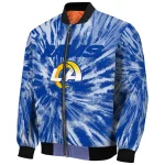 los angeles rams dynamic rings blue bomber jacket best selling