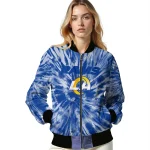 los angeles rams dynamic rings blue bomber jacket best selling