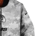 los angeles rams gray camouflage gray bomber jacket best selling