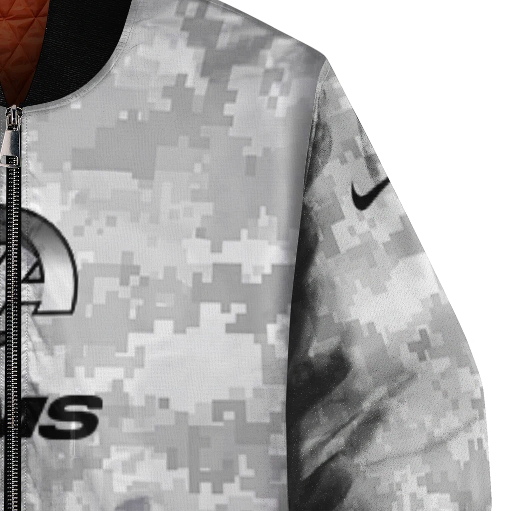 los angeles rams gray camouflage gray bomber jacket premium grade los angeles rams gray camouflage gray bomber jacket premium grade