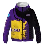 lsu tigers grid streak purple black windbreaker jacket best selling