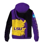 lsu tigers grid streak purple black windbreaker jacket best selling