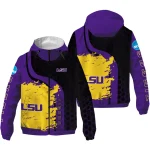 lsu tigers grid streak purple black windbreaker jacket best selling