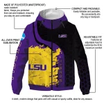 lsu tigers grid streak purple black windbreaker jacket best selling
