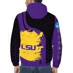 lsu tigers grid streak purple black windbreaker jacket best selling