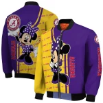 lsu tigers minnie mouse purple bomber jacket best selling