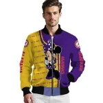 lsu tigers minnie mouse purple bomber jacket best selling