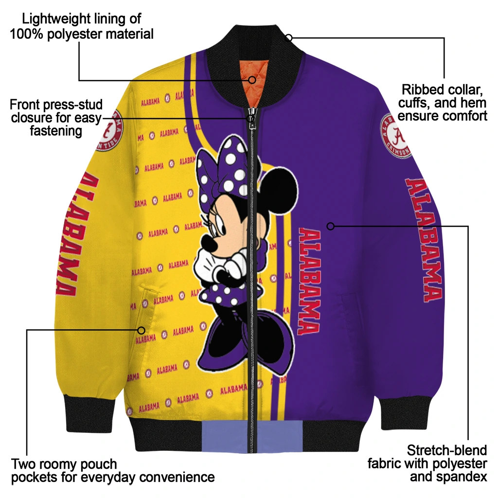 lsu tigers minnie mouse purple bomber jacket new arrival lsu tigers minnie mouse purple bomber jacket new arrival