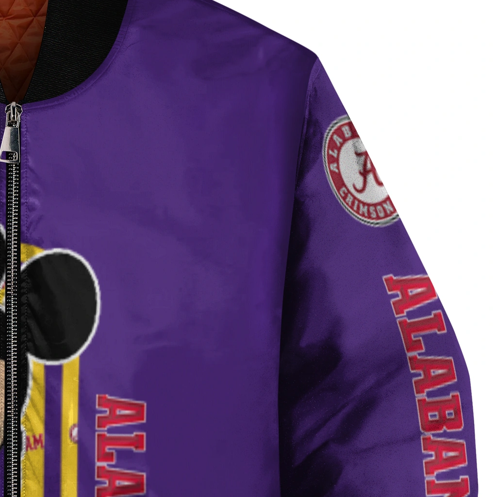 lsu tigers minnie mouse purple bomber jacket premium grade lsu tigers minnie mouse purple bomber jacket premium grade