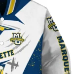 marquette golden eagles ripped bolt blue white varsity jacket best selling