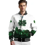 marshall thundering herd clovers pattern white green varsity jacket best selling