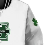 marshall thundering herd clovers pattern white green varsity jacket best selling