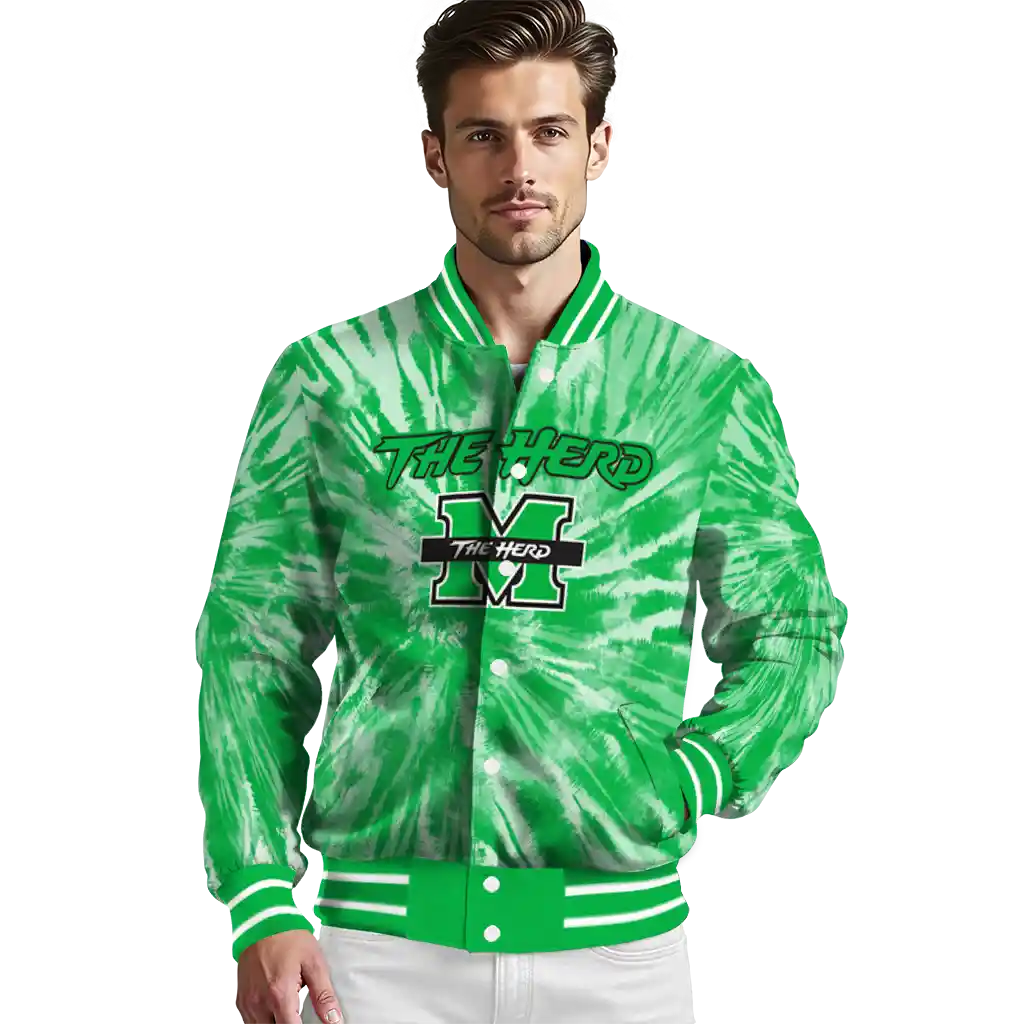 marshall thundering herd dynamic rings green varsity jacket high quality marshall thundering herd dynamic rings green varsity jacket high quality